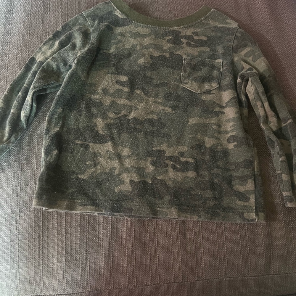 Boys Camouflage Long Sleeve Shirt